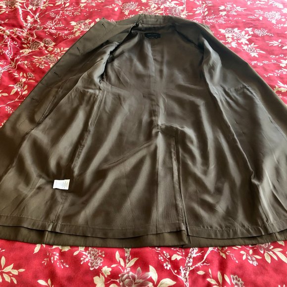Vintage BCBGMaxAzria Longline Brown Button-Front Coat Jacket - Size XXS - Picture 9 of 16